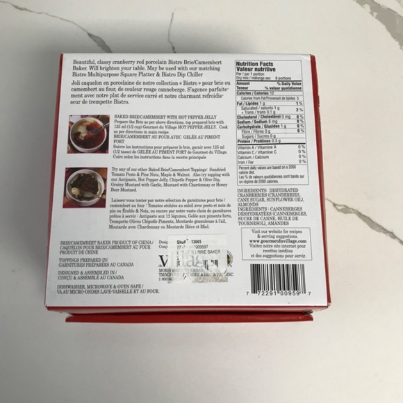 Vintage Gourmet du Village Bistro Collection Brie Baker Cheese Dome Ceramic - Picture 7 of 7